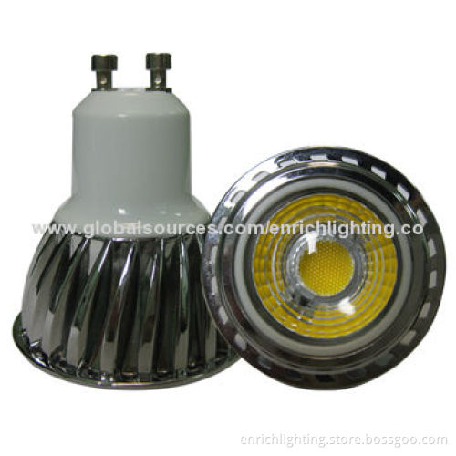5W GU10 LED Spotlights, COB Epistar LED Chip, 550lm Lumen, Silver or White Color of ShellNew